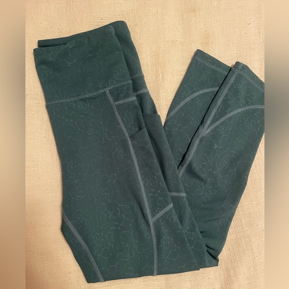 Zyia teal floral tights (4)